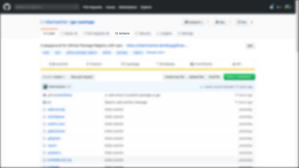 Tela do repositório dando ênfase no link Actions